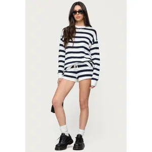 Amaris Striped Knit Shorts