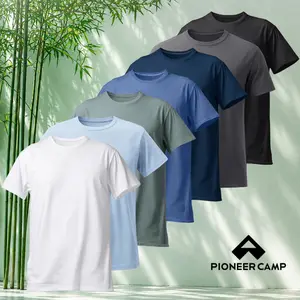 [Pioneer Camp] Mens Bamboo Viscose T Shirt Ultra Soft Breathable Cotton Natural Material Casual Basic Tee Shirt Undershirt Crewneck Streetwear Menswear, SummerVibes, Father's Day Gift
