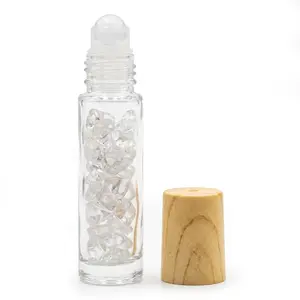 Clear Quartz Crystal Roller Bottle — 10ml Gemstone Oil Roller