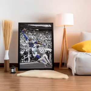 [ SALE UP 45% - UNFRAMED POSTER ] CeeDee Lamb Poster, Signed Football Poster, Sports Wall Art, Athlete Fan Decor