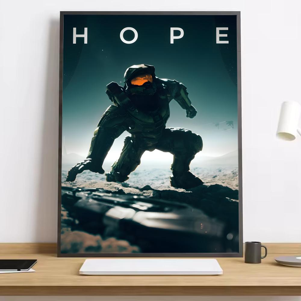 Game H-Halo Cool I-InfiniteS Painting Calligraphy HD Canvas Poster living room bedroom bar aesthetic decoration