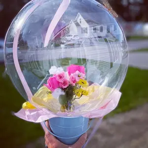 Clear Stuffed Balloon arrangement