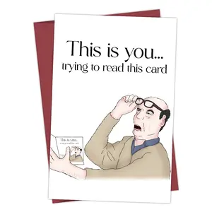 1pc Funny Happy Birthday Card with Envelope, 40th 50th 60th Birthday Greeting Card for Dad Mom Grandpa Grandma, Unique Birthday Gifts for Him Her, Perfect for Birthday, Mother's Day & Father's Day, Fun Party Cards