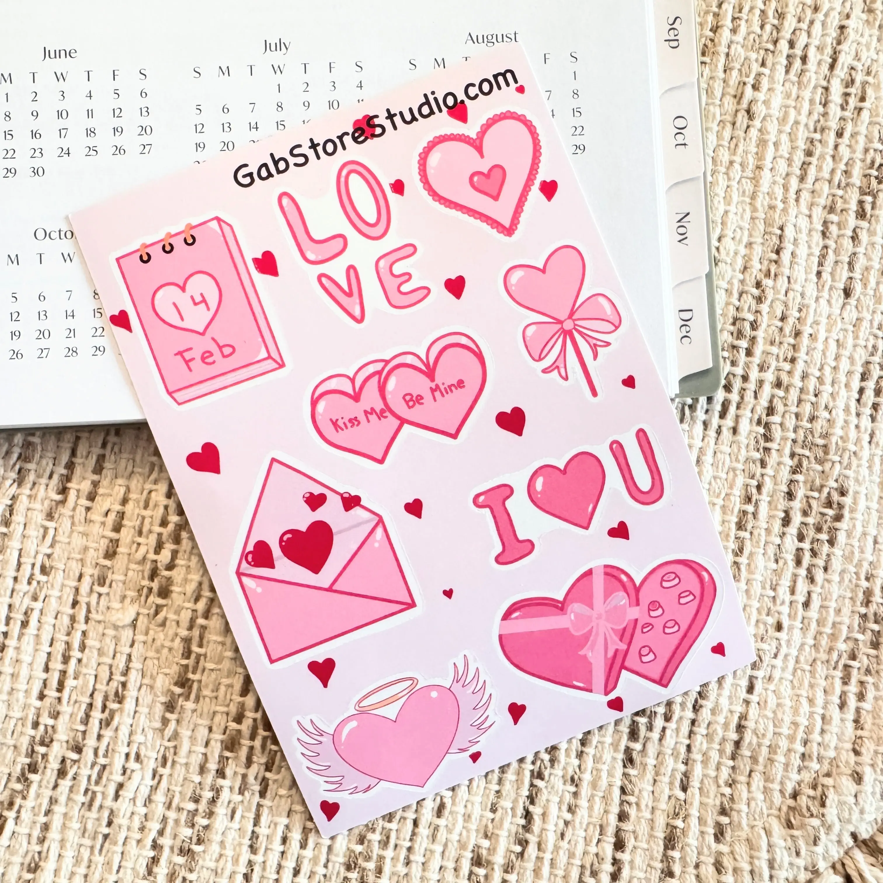 Pink Valentine’s Day Sticker Sheet
