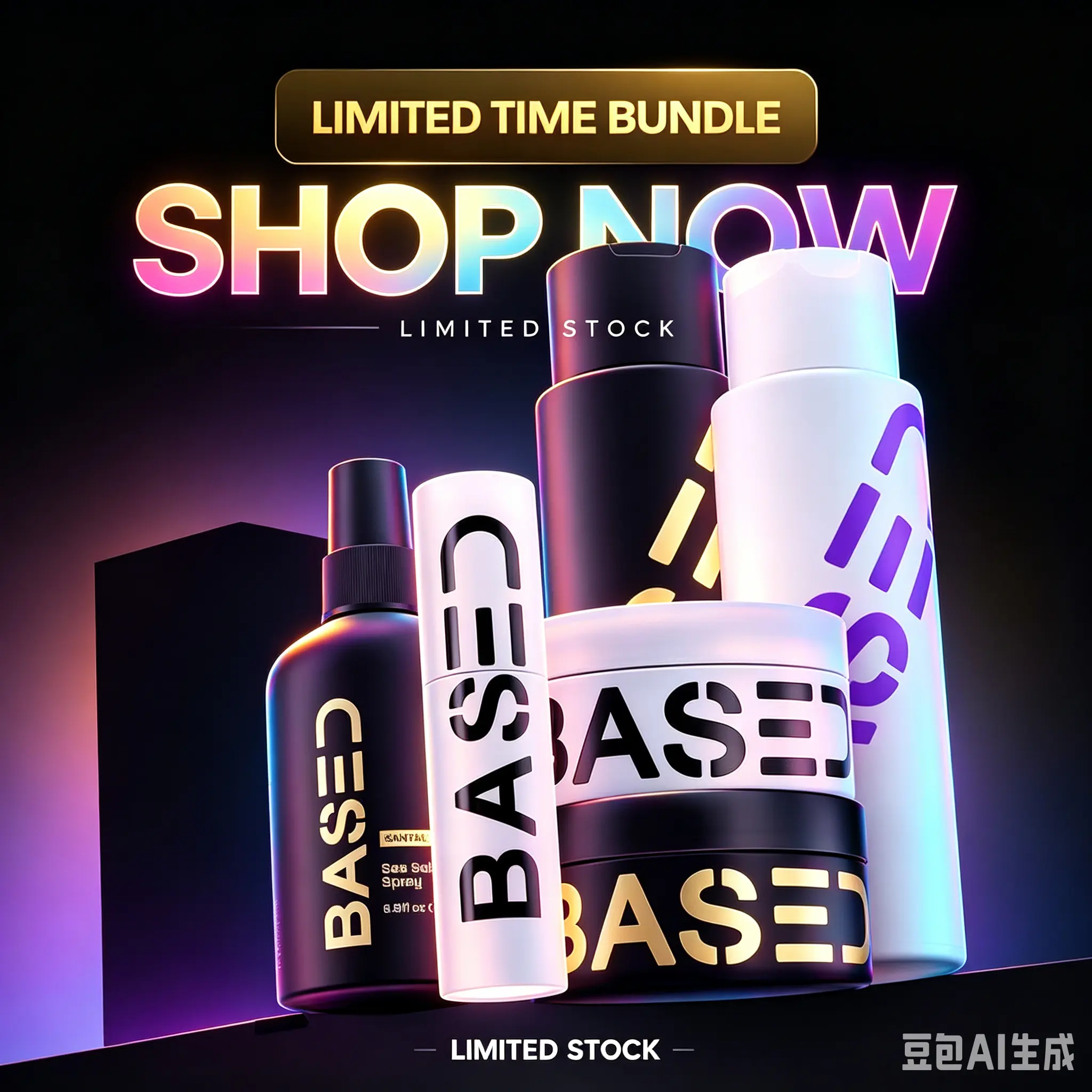 BASED Deluxe Straight/Wavy Hair Kit| Shampoo, Conditioner, Texture Powder, Hair Clay, Pomade, Sea Salt Spray + Wooden Comb| Non-Toxic, High Performance