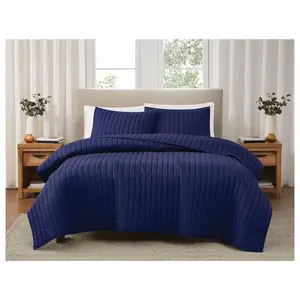 Brooklyn Loom Solid Cotton Percale Twin/Twin XL2PC Quilt Set