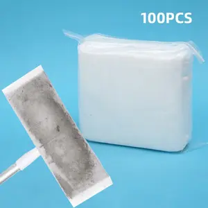 100Pcs Disposable Electrostatic Dust Removal Mop Paper, Replacement Mop Head Cleaning Cloth, Efficient Dust Hair Absorption Wipes, Practical Household Cleaner for Home Kitchen Bathroom Daily Floor Cleaning Use