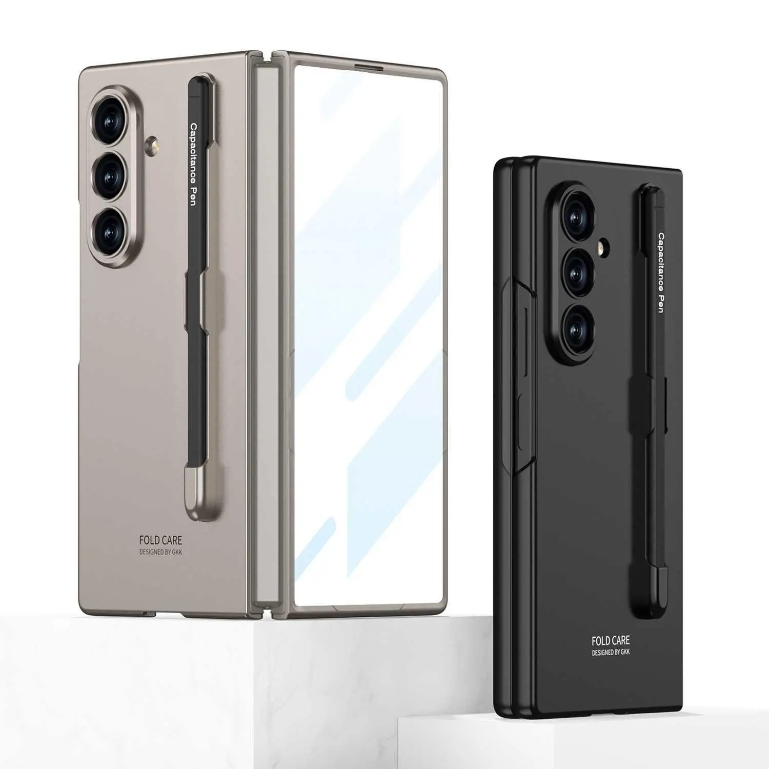 For Samsung Galaxy Z Fold 8 Ultra Phone Case Folding Screen Pen Slot with Stylus Case and Screen Protector 2-in-1 Protective Case HNK09PL