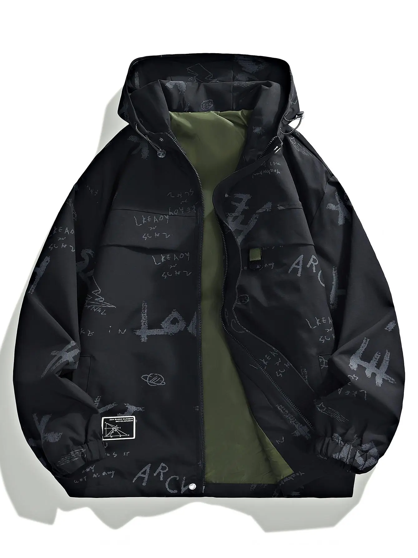 Men's Jacket Spring And Autumn American Style Men'S Clothing Trendy Hooded Jacket