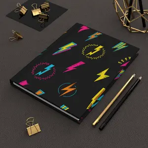 Exodia "Multicolor Lightning Strike" Matte Hardcover Journal, 150 Lined Pages, Full Wraparound Print