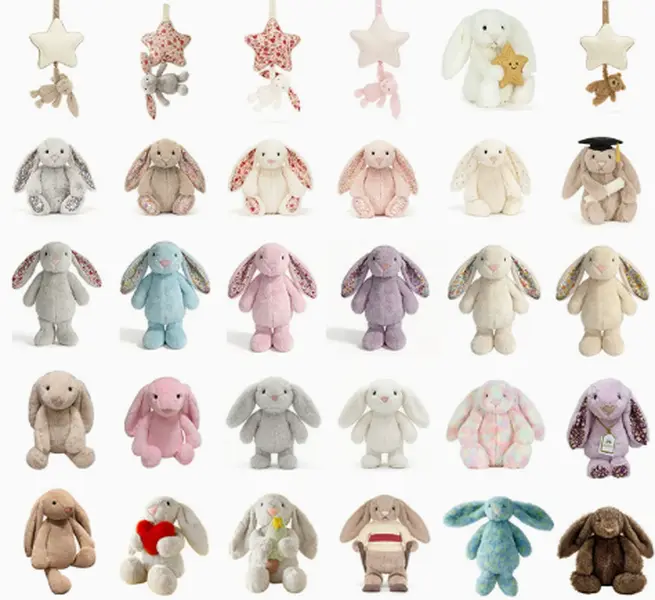 Cute Lop‑Ear Bunny Plush Holding Mini Christmas Tree Soft Stuffed Rabbit Doll Holiday Home Decor Xmas Gift