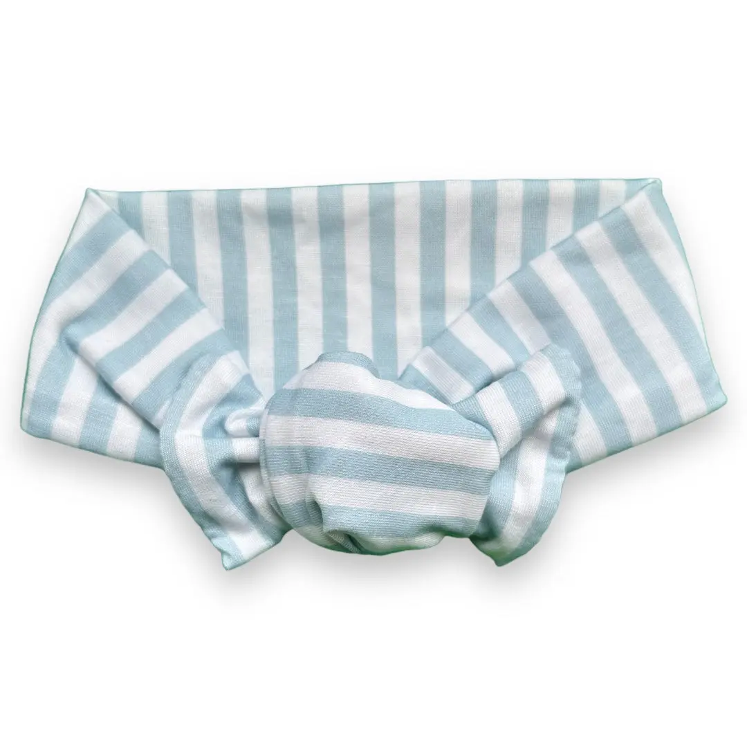 Blue Stripes Bow
