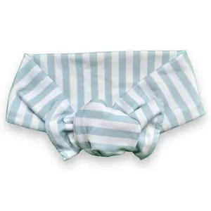 Blue Stripes Bow