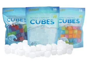 Pack of 3 - Urban Essentials Quick Freeze Reusable Ice Cubes With Resealable Bag (168 Cubes Total)