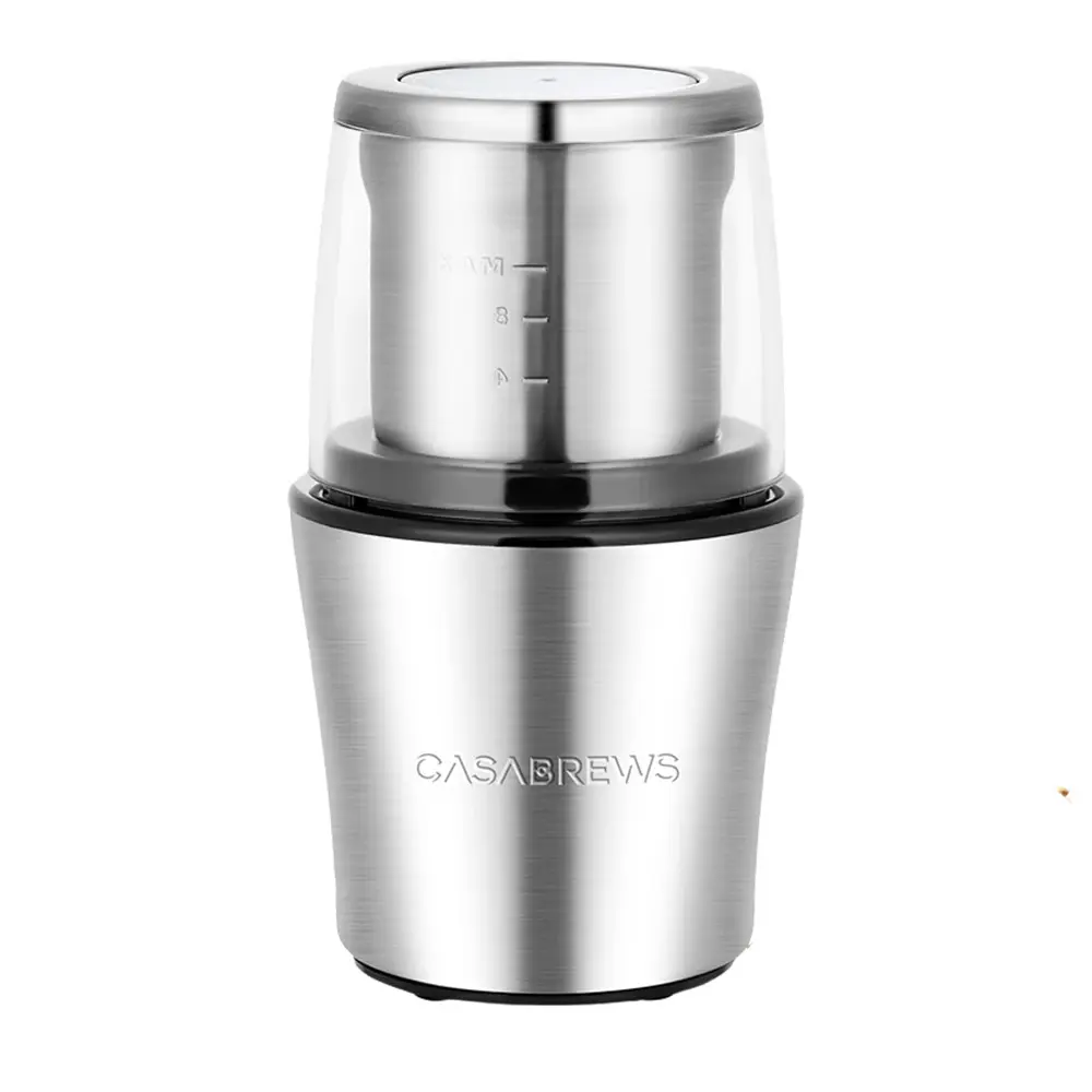 CASABREWS KWG130 Electric Stainless Steel Blade Coffee Equipment for Coffee Beans and Spices, Compact Body, Daily Brewing