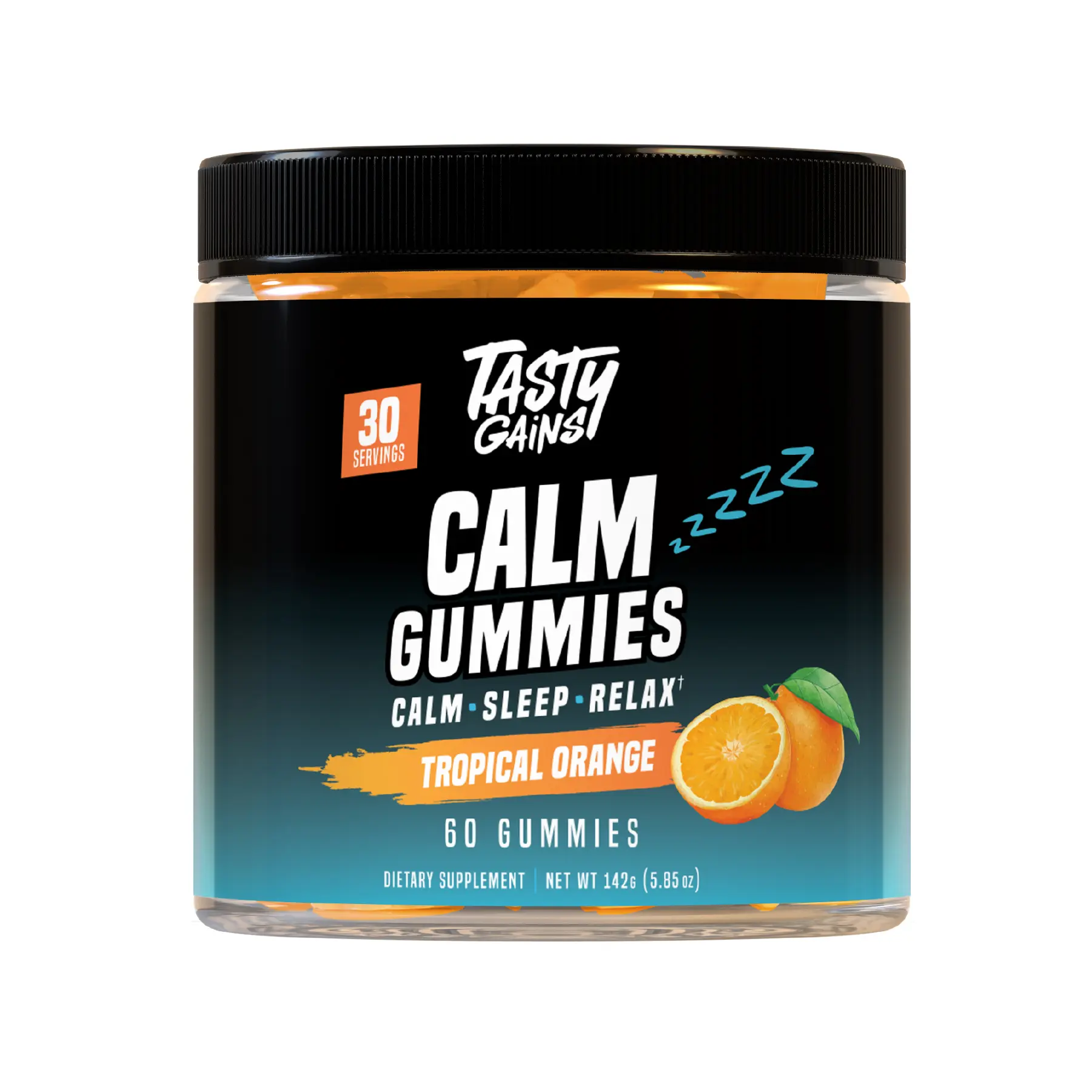 Tasty Gains Calm Gummies (No Melatonin) | Passion Flower & Holy Basil Extract