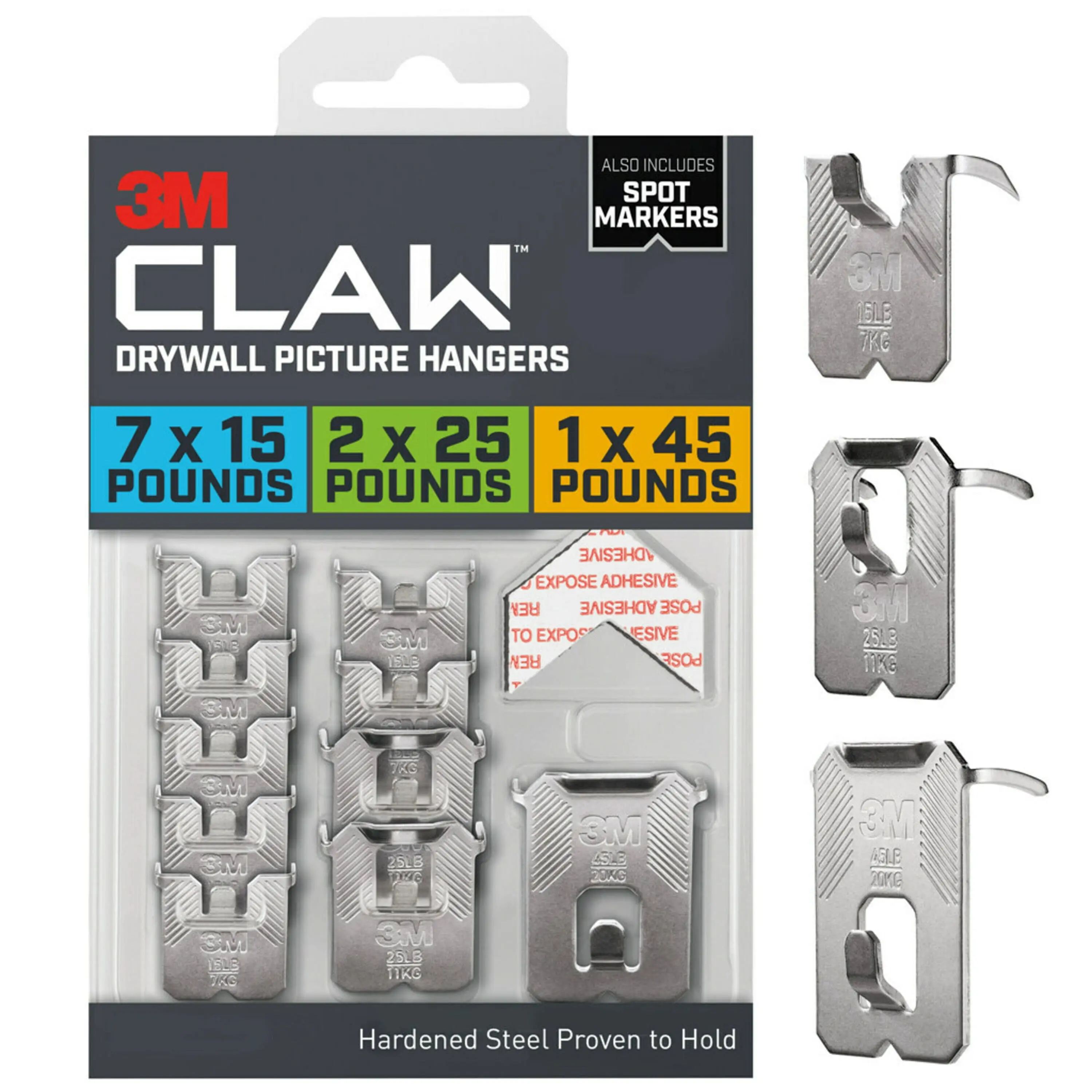 Claw 45 lbs Drywall Picture Hanging Set, 10 Piece