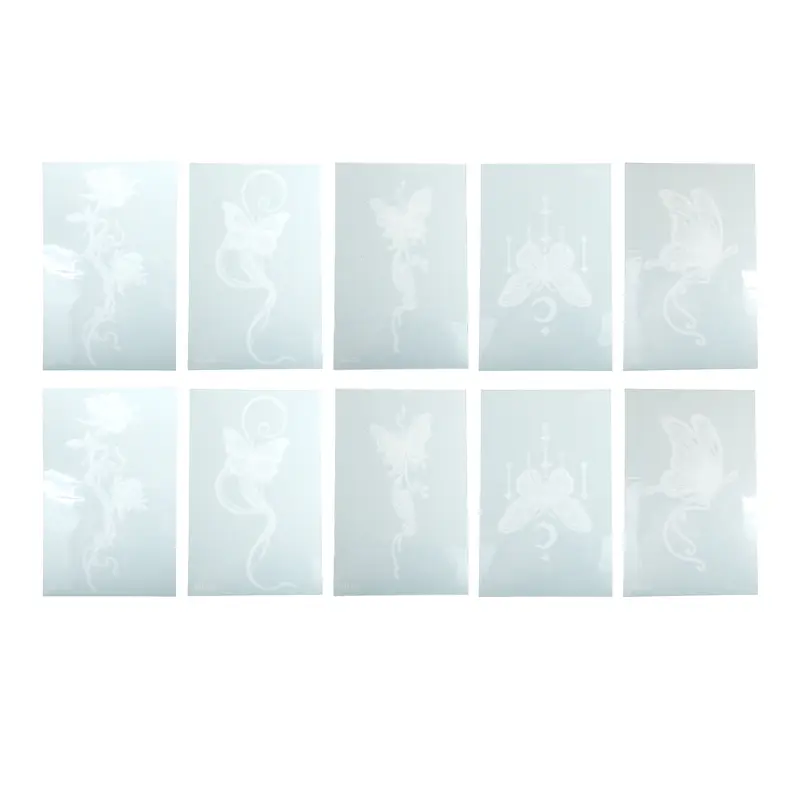 VOCOSTE Personalized Butterfly Temporary Tatto White 10 Pcs