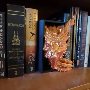 3D Printed Dragon Book Nook - Flame Dragon