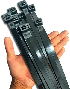 Black Zip Ties Heavy Duty 20 Inch Outdoor, 250Lb Extra Large Cable Tie Wraps Long Plastic Wire Ties Wide Big Strong Thick Zipties 40 Pack yoyoellafa
