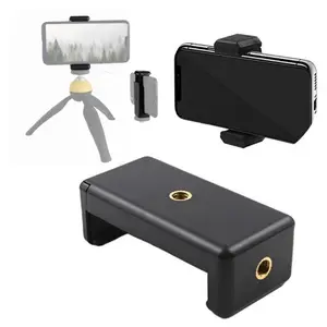 2pcs Universal Mobile Phone Clamp for Live Streaming, Tripod Accessories, U-Shaped Plastic Mount for 1/4 Inch Selfie Stick, Versatile and Durable