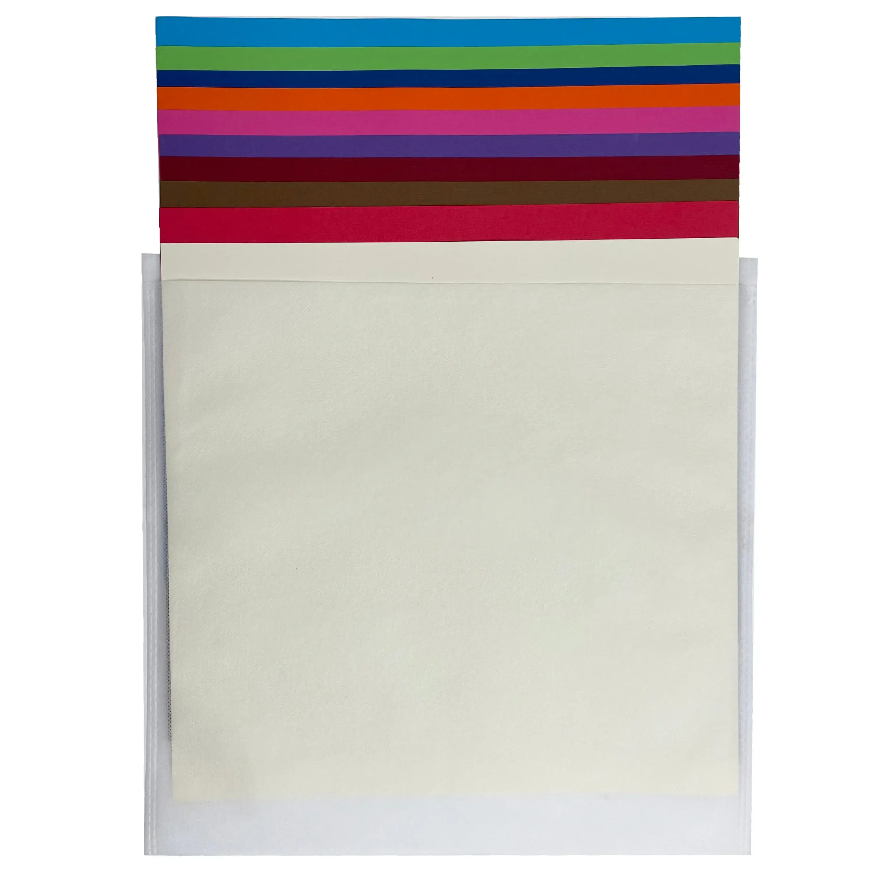 CheckOutStore White Non Woven Storage Sleeves for 12x12 Cardstock Paper