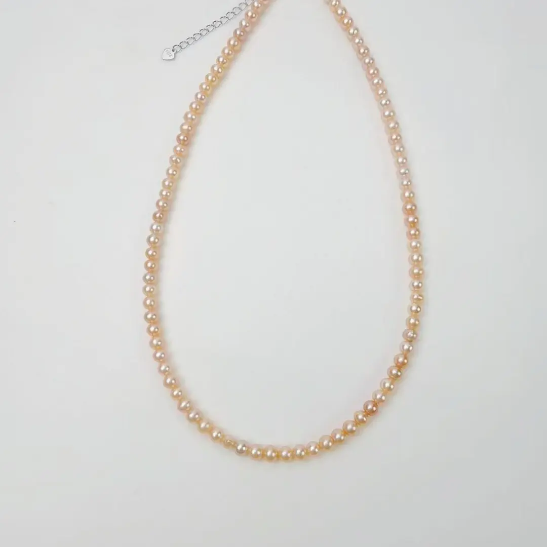 【Live】PEARLISM CN Red Freshwater Akira Pearl Necklace Princess Necklace | 4-5mm m Full-string Necklace -AFAN024