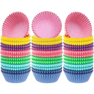 600 count Cupcake Liners Cupcake Wrappers Cupcake Paper Baking Cups for Cake Balls, Muffins, Cupcakes and Candies, Assorted Bright Colors