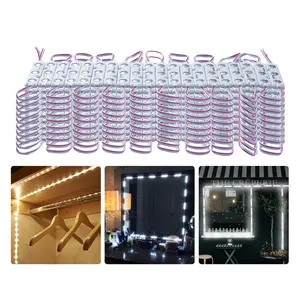 TikTokShopBlackFridayVEVOR 200PCS LED Storefront Lights, 108 ft DC 12V, LED Module Lights, 5730 SMD 3-LED 1.5W Window Lights with Tape Adhesive Backside, for Business Store Window Advertising Letter Signs, IP68 Waterproof