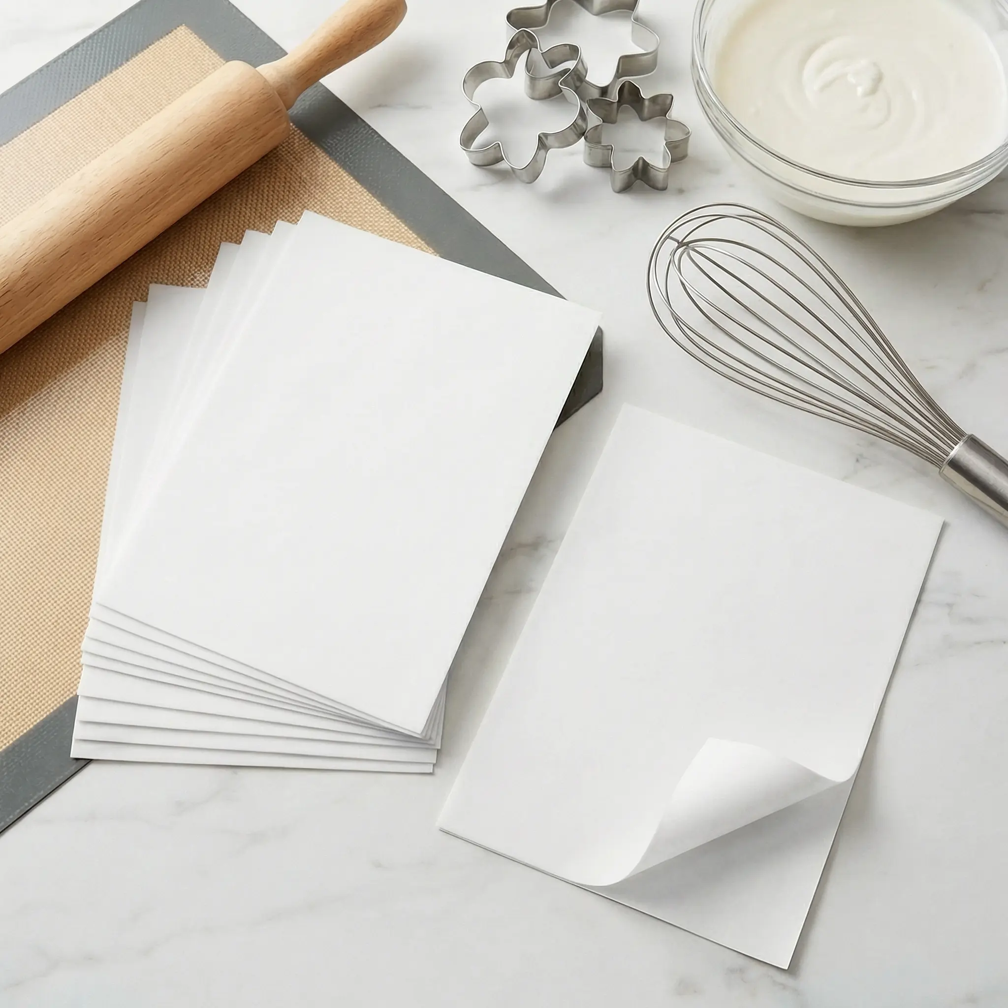 Inkedibles BLANK Artisan Frosting Sheets - No Artificial Colors - Natural Preservative - A4 Size (8.5" x 11") - 24 Sheets