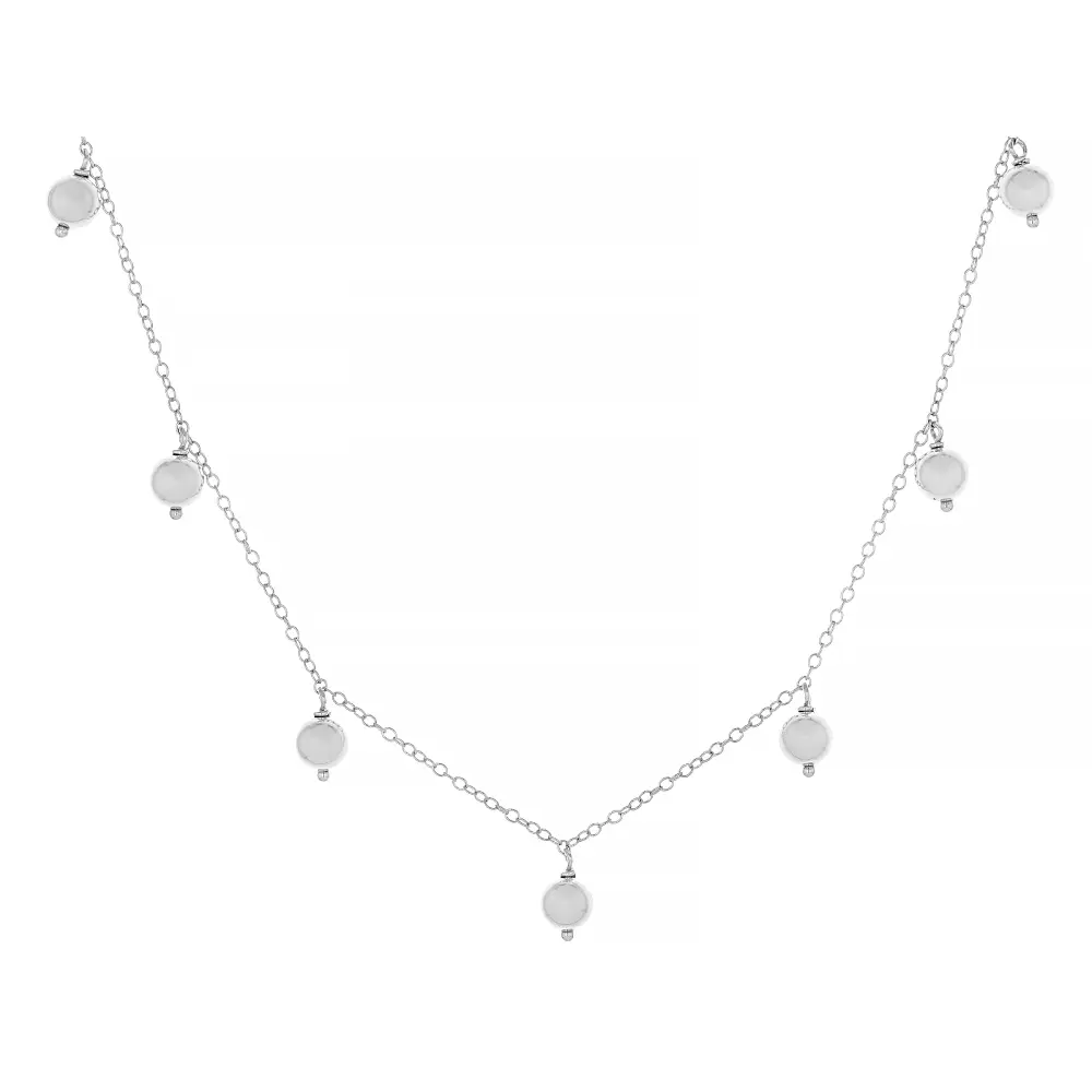 JTV Unisex Rhodium-Over Sterling Silver 18 in Station Necklace, Featuring 2 in Extender