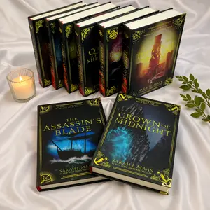 Throne of Glass Complete 8-Book Series | Sarah J. Maas Special Edition Hardcover Set | Floral Spine Art & Gold Metal Corners | Handmade US Collector's Edition