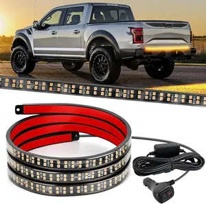 Nilight 60-Inch Truck Tailgate Strobe Light Strip - Ultra-Bright Double Row 360 LED Tail Bar Rear Window Working Lamp, Truck Accessories for Pickup Trailers, Construction Vehicles
