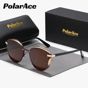 PolarAce Charming Cat Eye Frame Polarized Sunglasses, For Men Women Casual Business Modern Sports Party Vacation Travel Driving Hiking Supplies Photo Props