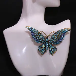 Fashionable Rhinestone butterfly brooch