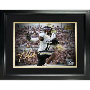 Framed Travis Hunter Heisman Pose Facsimile Signature Auto Colorado 11x14 Photo
