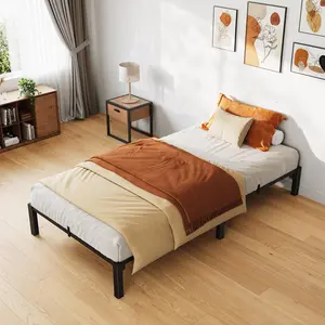 Platform Bed Frame, 10" High Heavy-Duty Metal Frame with Steel Slats, 800 lbs Capacity & Under-Bed Storage
