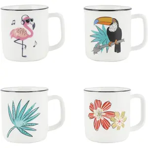 Ceramic Mini Cups Set of 4, 4.23 oz Small Coffee Mugs, Demitasse Cups  for Espresso Machine and Coffee Maker, Microwave Dishwasher Safe Espresso Cups