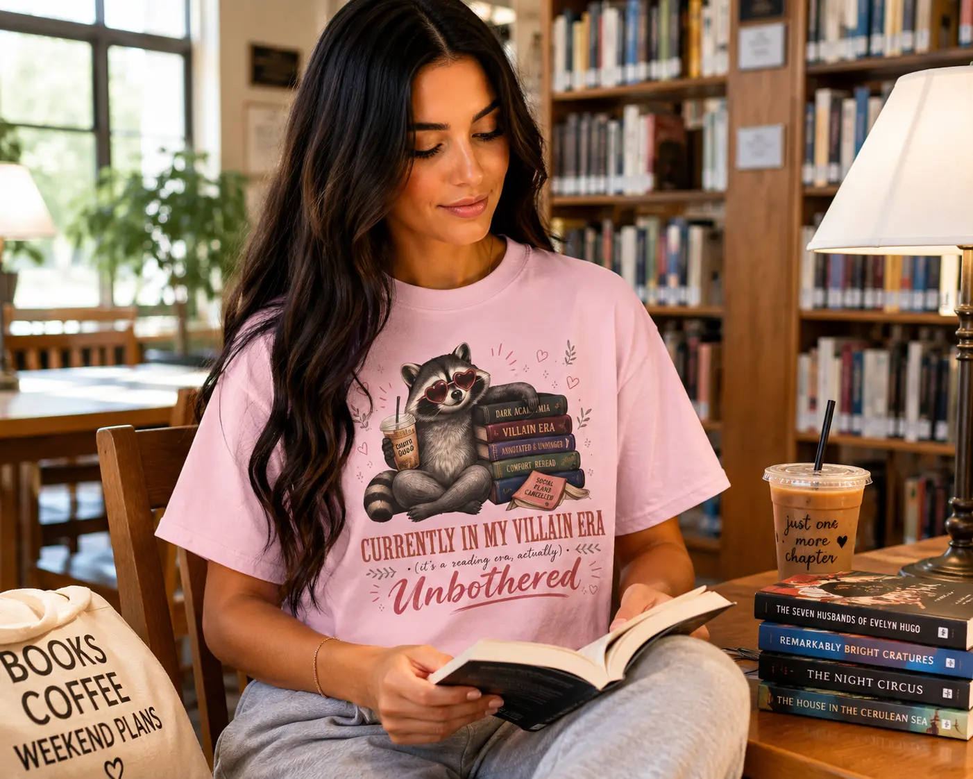 Currently In My Villian Era Comfort Color T-shirt, Booklover Graphic Tee, Reading Tshirt, DTG Printed