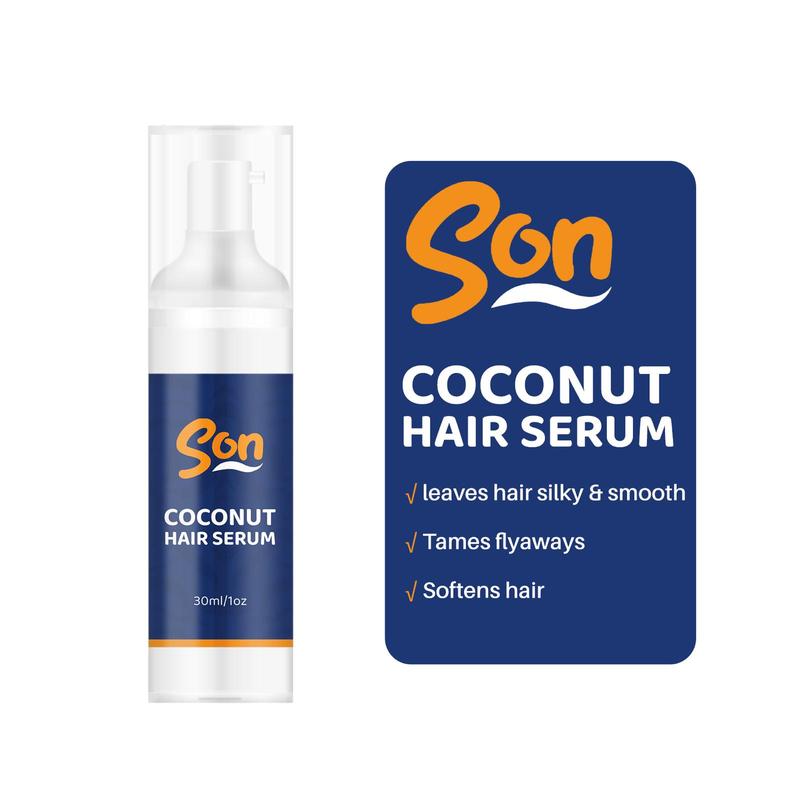 SON Coconut Hair Serum – 100% Natural, Smooth & Shine Booster, Suitable for All Hair Types (30ml / 1oz)