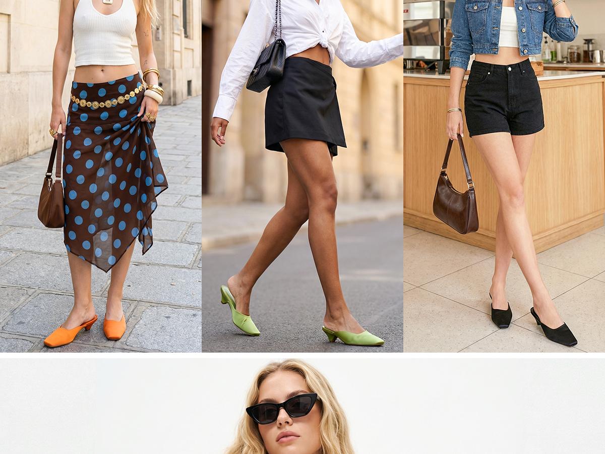 Elegant Satin Mule Heels Women | Pointed Toe Kitten Heel Slides | Comfortable Slip-On Summer Shoes for Vacation & Daily Wear