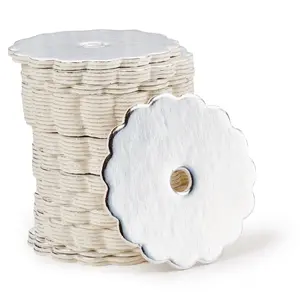 Cake Pop Boards, Silver Scalloped (50pcs to a Package) - 2" Diameter Shine Finish with Scalloped Edges, Suitable for Cake Pops