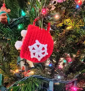 Crochet Christmas Ornament | Handmade Holiday Tree Decoration | Hot Choocolate Mug with Marshmellows