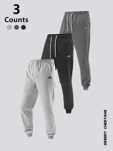 Men's Letter Print Drawstring Waist Sweatpants, Casual Regular Fit Jogger Pants for Outdoor Basketball Training, Men's Trousers for All Seasons