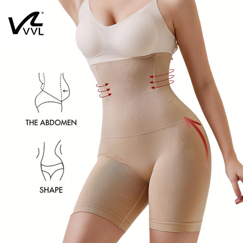 VVL Christmas Women's High Waisted Seamless Anti-Rolling Shapewear Breathable Comfortable Shorts Butt Lifting Suitable for Everyday Wear Clothes Shapewear