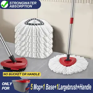 Spin Mop Replacement Head for O-Cedar EasyWring System, Microfiber Spin Mop Refill with Triangle Mop Head for Tile, Hardwood Floor, Bathroom & Home Cleaning