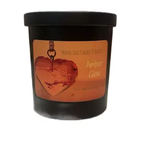 Amber Glow Candle Freshener - Moonlight Candle & Bath Co. with Amber Color and Heart Design for Decor and Ornaments - Decoration