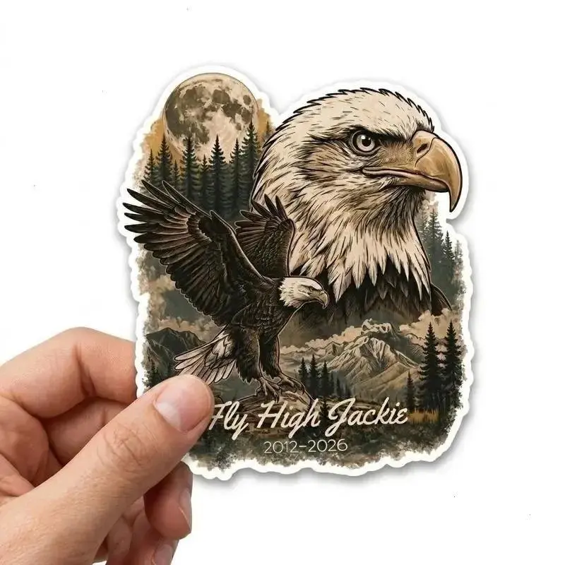 Jackie The Eagle Sticker, Jackie and Shadow Eagles Sticker, Bald Eagle HG