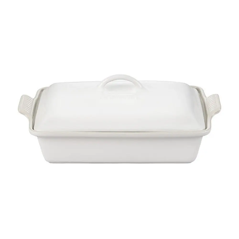 Le Creuset 4 Qt. Rectangular Heritage Covered Casserole | White Le Creuset 4 Qt. Rectangular Heritage Covered Casserole | White