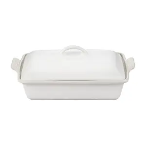 Le Creuset 4 Qt. Rectangular Heritage Covered Casserole | White